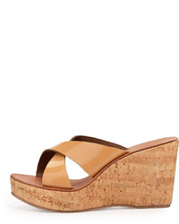 Joie Stinson Patent Wedge Sandal Nude