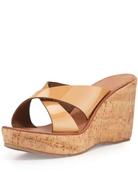 Joie Stinson Patent Wedge Sandal Nude