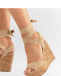 Truffle Collection Tie Leg Wedges