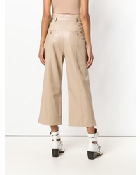 Patrizia Pepe Cropped Faux Leather Trousers
