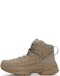 Undercover Beige Grid Boots
