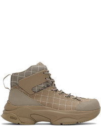 Undercover Beige Grid Boots
