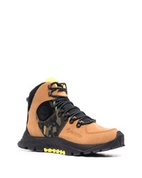 Timberland Camouflage Print Panelled Suede Ankle Boots
