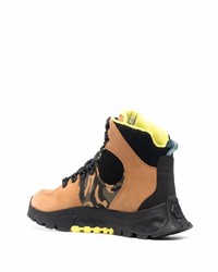 Timberland Camouflage Print Panelled Suede Ankle Boots