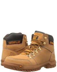 Caterpillar Outline Work Lace Up Boots