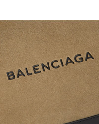 Balenciaga Suede And Leather Pouch