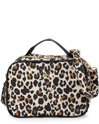 Adrienne Vittadini Leopard Print Polyester Lunch Bag Natural