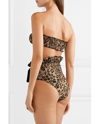Karla Colletto Lanai Reversible Leopard Print Bandeau Bikini Top