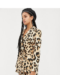 ASOS DESIGN X Laquan Smith Double Breasted Blazer In Leopard Print