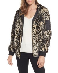 Vince Camuto Reversible Hooded Faux Fur Bomber Jacket