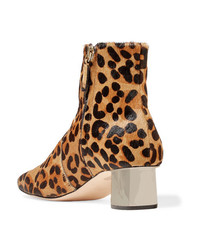 Nanushka Clarence Leopard Print Calf Hair Ankle Boots