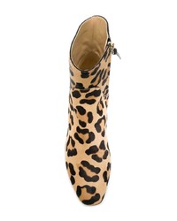 Francesco Russo Leopard Print Ankle Boots