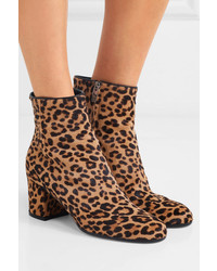 Gianvito Rossi Margaux 65 Leopard Print Calf Hair Ankle Boots
