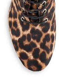 Diane von Furstenberg Skylar Leopard Print Calf Hair Ankle Boots
