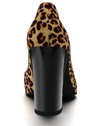 Shoes Of Prey Leopard Genuine Calf Hair Pump