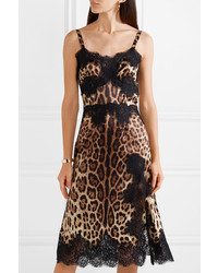 Dolce & Gabbana Med Leopard Print Charmeuse Dress