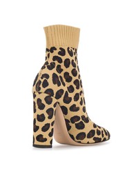 Gianvito Rossi Leopard Print Sauvage 110 Sock Boots