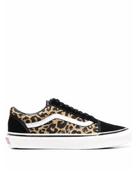 Vans Leopard Print Panelled Sneakers