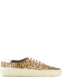 Saint Laurent Leopard Print Sneakers