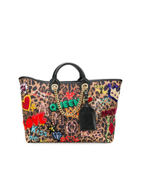Dolce & Gabbana Queen Leopard Tote Bag
