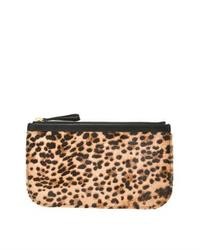 Pierre Hardy Leopard Print Calf Hair And Leather Pouch