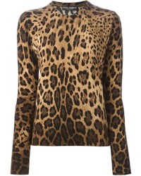 Dolce & Gabbana Leopard Intarsia Sweater
