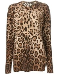 Dolce & Gabbana Leopard Print Sweater