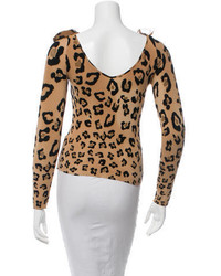 Blumarine Leopard Patterned Sweater