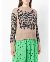 Kenzo Leopard Print Knit Sweater