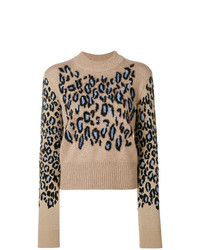 Kenzo Leopard Print Knit Sweater