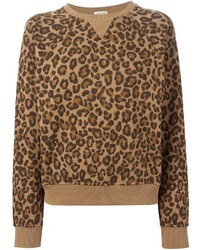 Saint Laurent Leopard Print Sweatshirt