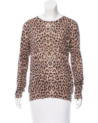 Equipment Wool Blend Leopard Print Sweater