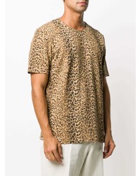 Saint Laurent Leopard Print T Shirt