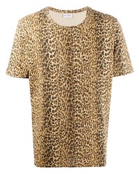 Saint Laurent Leopard Print T Shirt