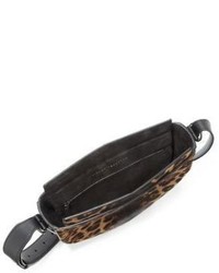 Victoria Beckham Half Moon Baby Leopard Print Calf Hair Shoulder Bag