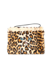 Vivetta Faux Leopard Fur Clutch Bag