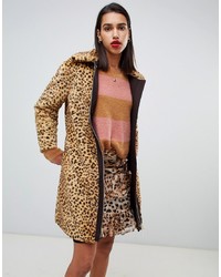 Max & Co. Faux Fur Leopard Coat