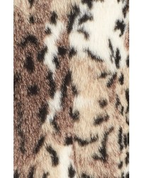 Rebecca Taylor Faux Fur Leopard Print Coat