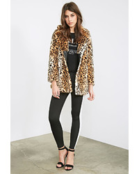 Forever 21 Leopard Faux Fur Coat