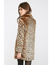 Forever 21 Leopard Print Faux Fur Coat