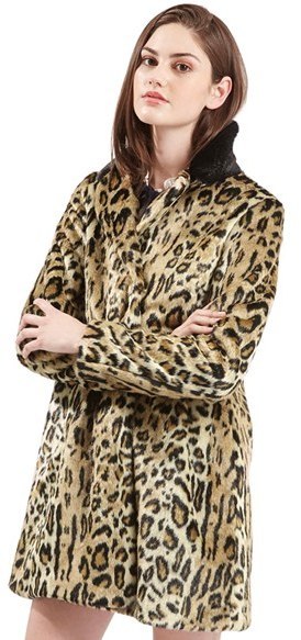 ventilator bule vinge Topshop Leopard Print Faux Fur Swing Coat, $170 | Nordstrom | Lookastic