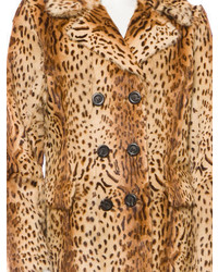 Adrienne Landau Leopard Print Fur Coat