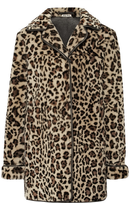 Miu Miu Leopard Print Shearling Coat, $5,630, NET-A-PORTER.COM