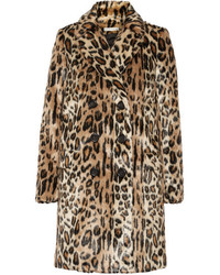 Alice + Olivia Montana Leopard Print Faux Fur Coat Leopard Print