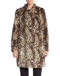 Rebecca Taylor Cheetah Patterned Faux Fur Coat