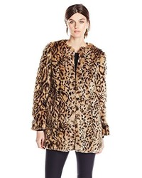 Steve Madden Leopard Faux Fur Coat