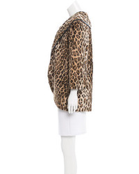 Elizabeth and James Faux Fur Leopard Print Jacket W Tags