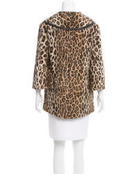 Elizabeth and James Faux Fur Leopard Print Jacket W Tags