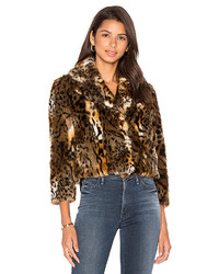 Mother The Boxy Crop Faux Fur Jacket