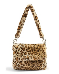 Tan Leopard Fur Tote Bag